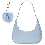 LQSCJS Umhängetasche Damen Handtasche, Umhängetasche Tasche, y2k Shoulder Bag, 90er Jahre Umhängetasche Damen, Handtasche Vintage für Frauen Dating Reisen Party Einkaufe (Blau)