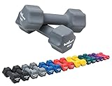 Bad Company Neopren Hanteln 2 x 4 kg grau - Kleine Hantel gummiert für Fitness Gymnastik Aerobic Zuhause - Home Gym Kurzhanteln für Frauen Männer - Dumbbells 4kg