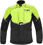 Jet Motorradjacke Herren Mit Protektoren Textil Wasserdicht Winddicht Tourer (Fluro, S)