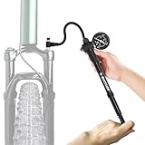 BUCKLOS Fahrrad-Stoßpumpe für vordere Luftfederung, Gabel, hintere Stoßdämpfer, Fahrradreifenpumpe, Hochdruckpumpe, 300 Psi, max. für Mountainbikes, Rennräder und Motorräder, mit Manometer, kein
