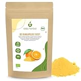 BIO Orangenpulver (100g), Gemahlene getrocknete Orangenschale, Orangen aus biologischem Anbau, 100% Natürlich und rein Fruchtpulver, Vegan