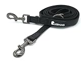 LIEBHUND ComfortLine Medium großer Karabiner Mesh Gewebe 2x200cm Hundeleine verstellbar für mittelgroße - Premium Leine Führleine 2m