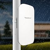 Outdoor-WLAN-Extender, IP65 Wasserdicht,WiFi Repeater bis zu 1200Mbps Dual-Band,AP & Repeater Modus,Deckt bis zu mindestens 320 qm und 30 Geräte ab,Geeignet für Bauernhöfe, Höfe,Fabriken