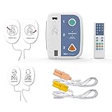AED Defibrillator Trainer mit Fernbedienung, XFT-120C+ Erste Hilfe Lehrgerät für AED-Training, AED Trainingsgerät mit CPR-Lehrgerät Maschine, 10 Trainingsszenarien, Sprachkombination Deutsch/Englisch