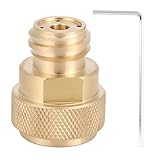 ZenithAur CO2-Adapter für Paintball-Tank-Anschluss, Soda-Maker-Nachfülladapter-Set mit Dichtungen und Schraubenschlüssel für Heim-Sprudelwassermaschine (Gold)
