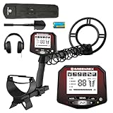 GreenRex Metalldetektor Profi, 25,4CM IP68 wasserdichte Spule, Großes LCD-Display, Präziser Gold-Detektor für Erwachsene & Kinder, Ideal für Strand, Unterwasser & Garten, DSP-Chip Upgrade