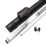 CUPPA Billardqueue mit Etui 12,75 mm/11,75 mm Spitzenoptionen, 58' 2-teiliges 19-19,5 oz professionelles Pool-Stick-Set (12.75mm, HSG3)