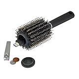 Umleitungssichere Haarbürste mit versteckter Aufbewahrung, Geheimtresor zum Verstecken von Geld, Schlüsselversteck, Reise-Haarbürste – diskrete Spardose für Wertsachen (schwarz)