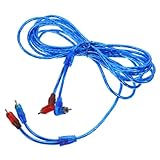 VALICLUD Audio Kabel Doppel Rca Doppel Rca Subwoofer Aux Kabel für Autoverstärker Reines Kupfer Hochflexibel Installieren für Auto audiosysteme und Heimkino