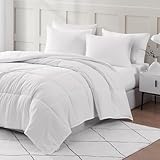 Casa Platino Bettwäsche-Set für King-Size-Betten – Gänsedaunen-Alternative – gewaschen, ultraweich – Premium-Bettwäsche-Set für alle Jahreszeiten (Kingsize, Weiß)