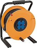 Brennenstuhl Verlängerungskabel Brobusta IP44 (Beben Kabel 50m, für Baustellen- und Außenbereich, Made in Germany) gelb