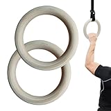 Generico Gymnastikringe aus Holz | 2 Stück Griffe für Calisthenics - Klimmzugringe | Ausrüstung für Fitnessstudio zu Hause Übungen innen und außen