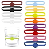 Wiederver Wendbare Markierer Party Wein Glas Marker Silikon Bunte Dekoration Silikon Cup Marker Trinken Silikon Drinks Marker Etiketten Teebeutel Halter Flaschen Markier Insgesamt 12 Farben