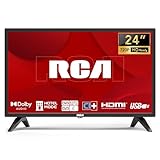 RCA Fernseher 24 Zoll (60 cm) LED HD für Schlafzimmer Küche mit Triple Tuner (DVB-T/T2-C-S/S2), HDMI, VGA, Multimedia-Player, USB, CI+, Hotelmodell (NRB24HF1, 220 Volt)