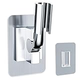 Magichome Duschkopfhalterung ohne Bohren, Duschhalterung Verstellbar Vertikale Bewegung um 45°Horizontale 180°Universal Duschkopfhalter, Brausehalter Ersatz mit extra Klebestreifen