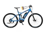 FISCHER E-Mountainbike MONTIS EM 1862 Elektrofahrrad für Damen und Herren, RH 48 cm, Mittelmotor 80 Nm, 48 V Akku, brilliantblau matt, 48cm-557Wh