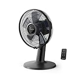 Rowenta Turbo Silence Extreme+ Tischventilator, 120° Auto-Oszillation, bis zu 50% Energieeinsparung, Effitech-Motor, 5 Geschwindigkeitsstufen, 8h Timer, kompaktes Design, leise, Schwarz, VU2750F0