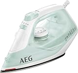 AEG DB 1740LG Bügeleisen / 2400 W / 110g Dampfstoß / 0-30g Dampf/Min. / Restwärmeanzeige / Keramik Bügelsohle / Gleitfähigkeit / 250 ml Wassertank / 2 m Kabel / Anti-Kalk System / hellgrün, weiß