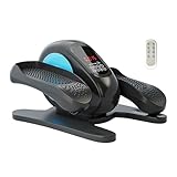 Mini Elektrischer Crosstrainer, Ellipsentrainer für zuhause, Beintrainer elektrisch mit 20 Geschwindigkeitsstufen, 50W leisem Motor, Kompakt-Trainer mit Display&Fernbedienung, für Senioren&Zuhause