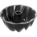 Original Kaiser Inspiration Design-Gugelhupfform 25 cm, Kuchenform mit geschwungener Oberflächenstruktur, Aluminiumguss, antihaftbeschichtet, schwarz, 25.5 x 25.5 x 11.5 cm