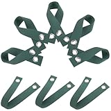 Housoutil 8 Stück Nylon Baumbefestigungsbänder mit Ösen rutschfest Bruchfest Grün Baum und Pflanzenstützgurt für Garten Sturmfest Flexibel für Junge Bäume und Sträucher