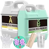 Flüssiges Silikon Kautschuk - 100oz / 2.6L Grün 15A Silikon Flüssig für DIY Silikonformen, Formen Herstellen - 1: 1 Verhältnis Abformsilikon für Harzformen, Kerzenformen, Seifenform, Gießen, Basteln