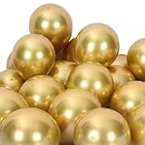 50 Stück Goldene Luftballons Metallic, Luftballons Golden Ballons 12 Zoll Helium Luftballons Latexballons Party Ballons für Hochzeit Geburtstag Deko (gold)
