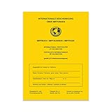 Impfpass/Impfbuch/Impfausweis - 2024 - Internationale Bescheinigung über Impfungen in Gelb
