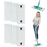 6 Stück für Leifheit Bodenwischer Ersatzbezug Mikrofasern Set,37x15cm für Leifheit Clean Twist M Ergo Micro Duo Floor Wischmop Ersatz Zubehör, für alle Böden Starke Dekontamination