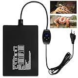 Asfrode Reptil Heizmatte mit Thermostat, 23W 20x30cm Terrarium Heizmatte Sicheres Einstellbares Tank Warmer Mat Pad Wärmematte für Reptilien Eidechse Gecko Schlangen Schildkröte Spinne