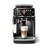 PHILIPS Espressomaschine der Serie 5400 – Genießen Sie 12 Getränke, schnell reinigendes LatteGo, intuitives TFT-Display, anpassbare Kaffeeeinstellungen, erstklassiges Küchendesign (EP5441/50)