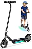 iScooter Elektroroller für Kinder von 6-12 Jahre, 3 Fahrmodi (5, 10, 16 km/h), Kinder E Scooter mit 6-Zoll Räder und 7-farbigen Lichtern, Kinder E-Roller bis 12 km Reichweite & 75 kg