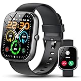 Smartwatch Herren Damen mit Bluetooth Telefonfunktion, 1.91 Zoll Touchscreen Smart Watch, 120+ Sportmodi Fitnessuhr mit Pulsmesser, Schlafmonitor, Schrittzähler,IP68 Wasserdichte Uhr für Android iOS