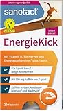 sanotact EnergieKick (20 Kapseln) • Energie Kapseln als Energie Booster • Koffeintabletten mit Taurin & Vitamin B2 • Wachmacher bei Müdigkeit & für mehr Energie • 100% Vegan