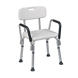 Teqler ® T-135303 Duschstuhl, Badehocker, Duschstuhl für pflegebedürftige Menschen, höhenverstellbarer Duschstuhl, 38-45cm