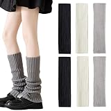 Celiodd 3 Paar Stulpen Damen Leg Warmers Ballett Beinstulpen Damen Winter Beinwärmer Stulpen für Damen Beinstulpen, Modisch Vielseitig für Party-Auftritte, Sport, Yoga, Cosplay, 80er-Jahre-Partys