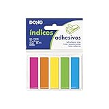 DOHE -Blocks mit Wieder abziehbaren Index-Haftstreifen. 5 Farben. Größe der Index-Haftstreifen: 12 x 45 mm. Ideal für Büro und Schule.