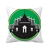 BeatChong Thailand, hergestellt in Thailand, Tempelschutz, quadratisch, Überwurf, Kissenbezug, Heimdekoration, Geschenk