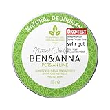 BEN & ANNA Deocreme Persian Lime - Natürliches Deo für Herren und Damen - Deo Creme gegen starkes Schwitzen - Vegan & Naturkosmetik - Festes Deo ohne Aluminium