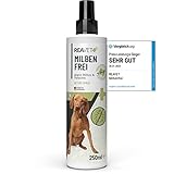 ReaVET Anti Milben Spray 250ml für Hund, Katze & Pferd – Natürliches Mittel gegen Milben bei Hunden oder Katzen, Milbenspray mit Soforteffekt gegen Juckreiz und Befall, Milben sicher entfernen