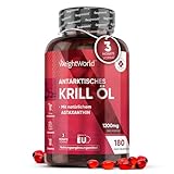 Omega 3 Krillöl Kapseln - 1200mg mit Astaxanthin & Cholin -...