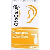 OtoCura Ohrenspray 10 ml, Ohrenreiniger aus Olivenöl, Mandelöl und Calendulaöl zur Ohren Reinigung und Pflege des äußeren Gehörgangs