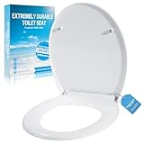 Toilettendeckel mit Absenkautomatik,WC Sitz Quick Release Funktion und Softclose - Einfache Montage Klodeckel aus Duroplast Toilettensitz,Antibakteriell,bis 250 kg, Abnehmbar,Klobrille Oval