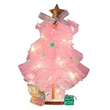 Mumuve Weihnachten Mesh Glow Dekoration Weihnachtsbaum DIY Material Kindergarten Puzzle Spielzeug Geschenk Künstlicher Weihnachtsbaum Beistelltisch Schreibtisch Fensterbank Dekor