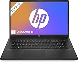 HP Laptop mit 17,3' FHD Display, AMD Ryzen 5 7520U, 8GB DDR5 RAM, 512 GB SSD, AMD Radeon-Grafik, Windows 11, QWERTZ, Schwarz inkl. 25 GB Dropbox-Speicher für 12 Monate