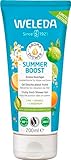 WELEDA Bio Summer Boost Duschgel vegan - Naturkosmetik Aroma Shower Duschseife für Frauen & Männer mit Orange, Limette & Kardamom Duft - Natürliche Dusche zur Reinigung von Gesicht & Körper (200ml)
