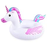 Inflatable Unicorn Pool Float Tube for Party Decorations, Unicorn Inflatable Raft Pool Toys, 67 Inches Giant Pool Float for Adults and Kids