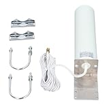 YWBL-WH High-Gain-Antenne, 12 DBi, Dual-SMA-Stecker, Omnidirektional, Außenmast-Wandmontageantenne für Mobiles 4G-LTE-Router-Modem