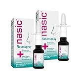 nasic Nasenspray mit dem Wirkplus | Abschwellendes & wundheilungsförderndes Schnupfenspray für Erwachsene & Schulkinder | Mit Xylometazolin & Dexpanthenol | Sparset mit 2 x 10 ml