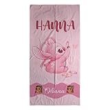 LolaPix Personalisiertes Koala Handtuch. Strandtuch mit Namen. Personalisiertes Strand Badetuch. Personalisierte Handtuch. Personalisierte Geschenke. Verschiedene Designs und Größen. Koala Rosa